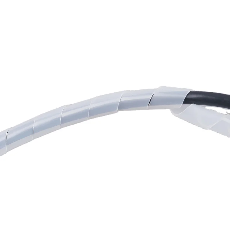 Одобренные CE ROHS полиэтиленовые пластиковые спиральные оберточные ленты PE белый черный круглый спиральный провод оберточная лента