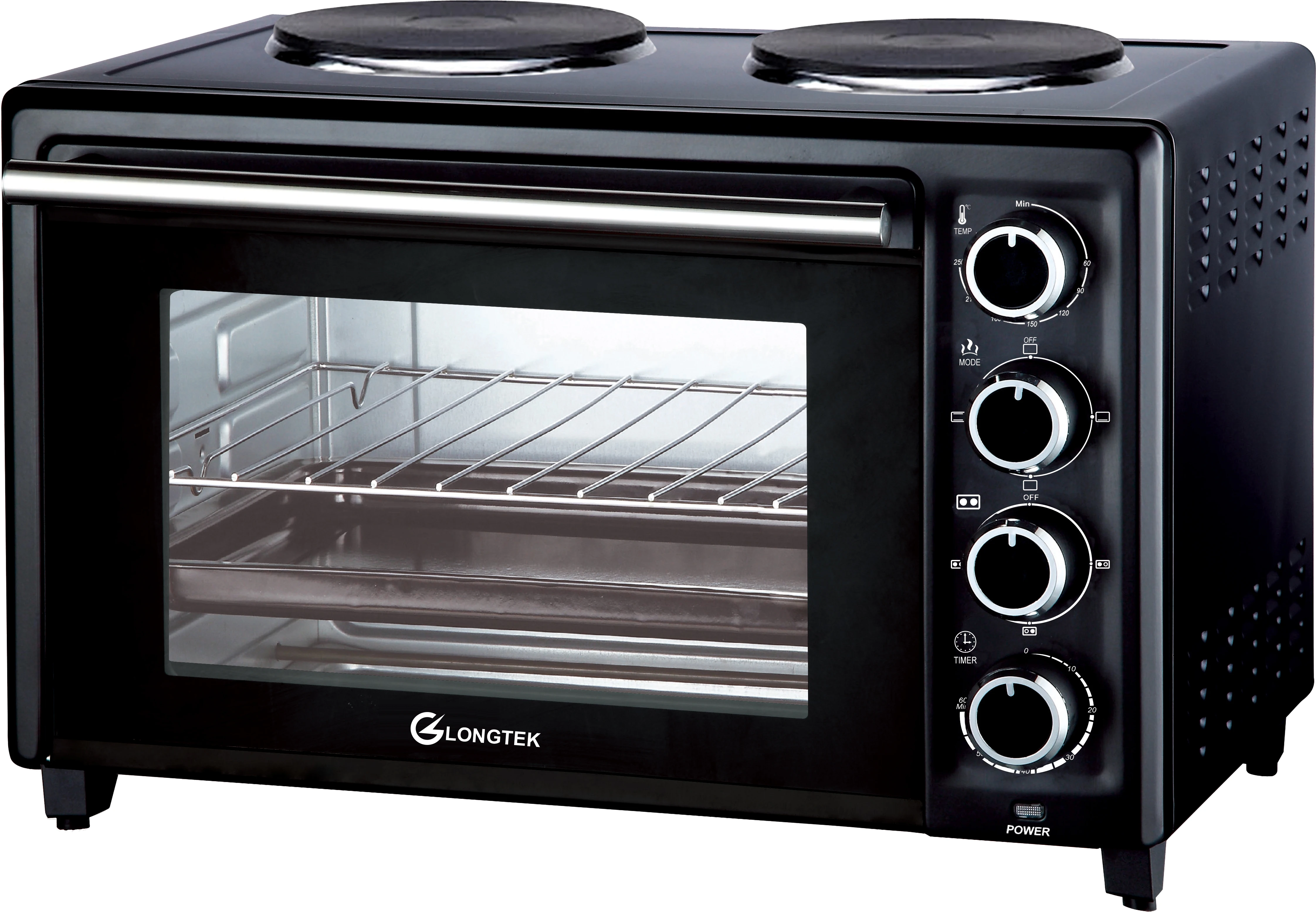 33L electric convection countertop toaster oven digital oven toaster Baking Grill Toaster with two Hot Plate for sale