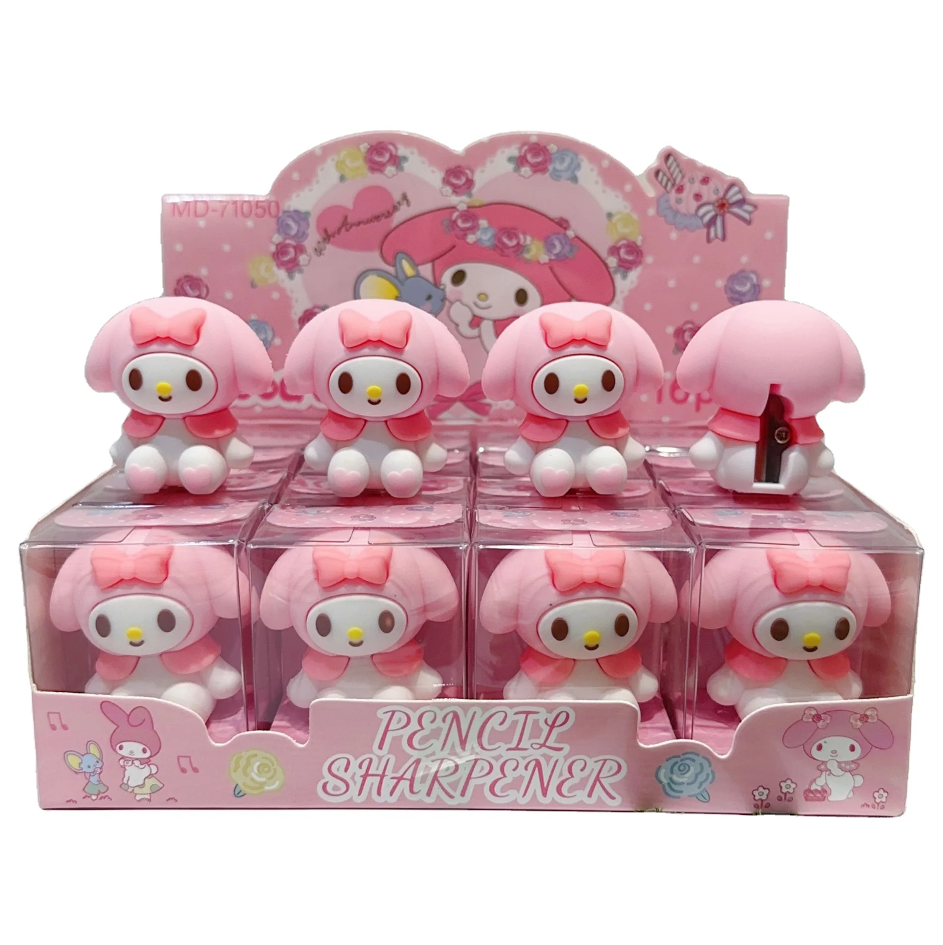 for kid stationery gift (Wholesale) 16pcs per box Kuromi Melody children cute pencil sharpener