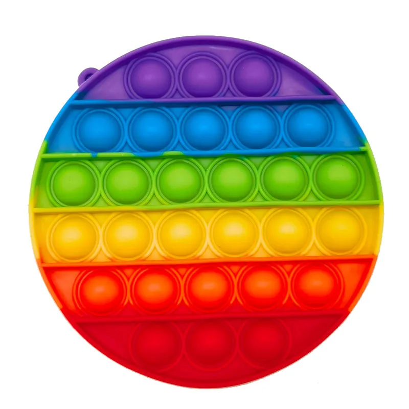 GoBang New popit fidget toys Pop Fidget Toy Thin Round Rainbow Children Sensory 2024 Silicone Push Bubble Pop Fidget Toy
