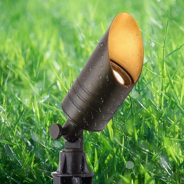 Brass Outdoor Inground Anti Glare Landscaping Decoration Garden Tree Up Spot Lights  Low Voltage Landscape Lighting Waterproof