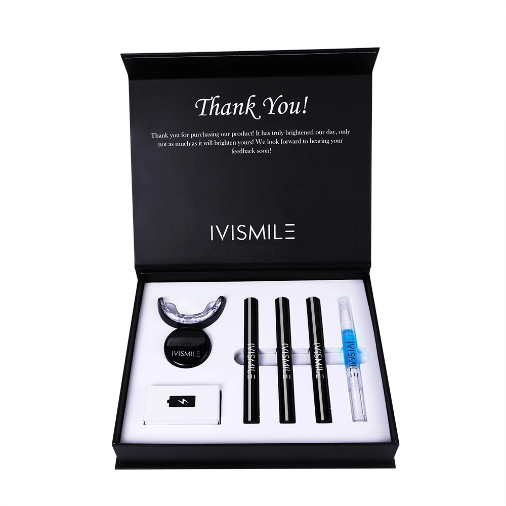 IVISMILE Home Food Grade Blue Light 35% Peroxide Gel tooth whitening gel anti-allergic Pen Teeth Whitening LED Kit