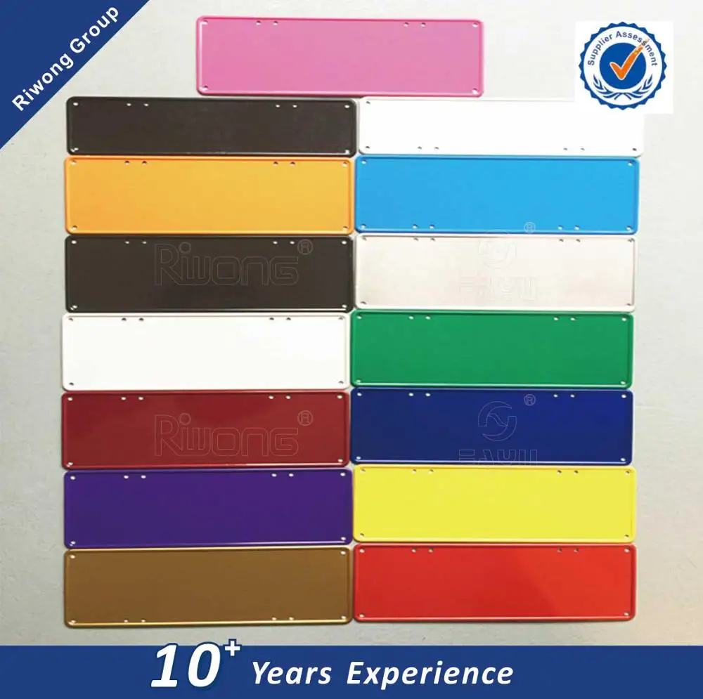 Blank car number plate, customized blank number plate