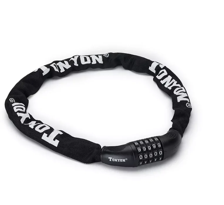 Bike chain lock security anti-theft 5-digital bicycle combination lock cycling password security steel wire lock