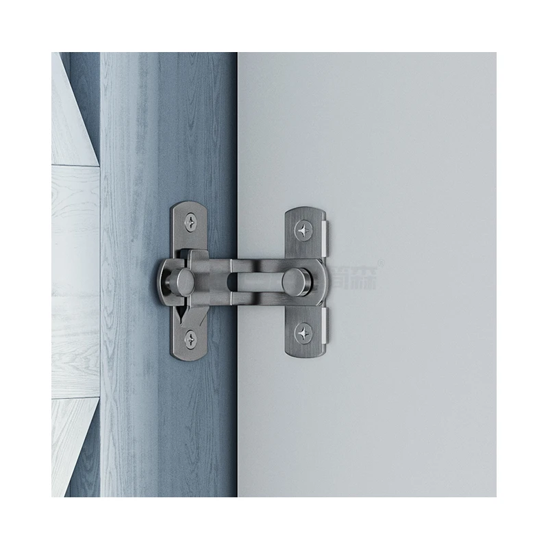 Sliver 90 Degree Right Stainless Steel Angle Door Latch Buckle for  Barn Doors and Window Lock