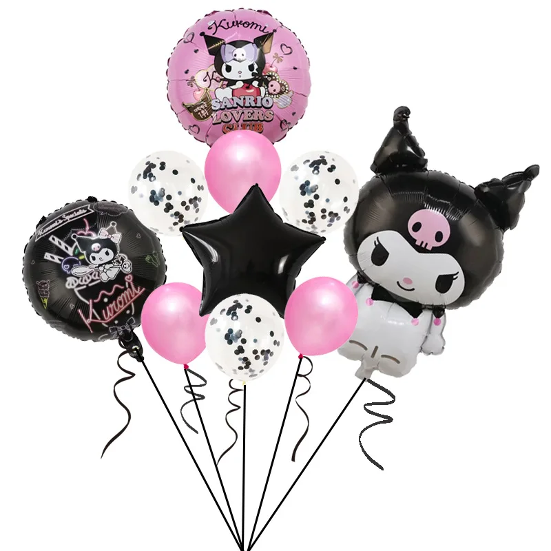 Оптовая продажа Kawaii Sanrio моя мелодия Kuromi Cinnamoroll набор из 5 предметов для детей украшения вечеринки на день рождения