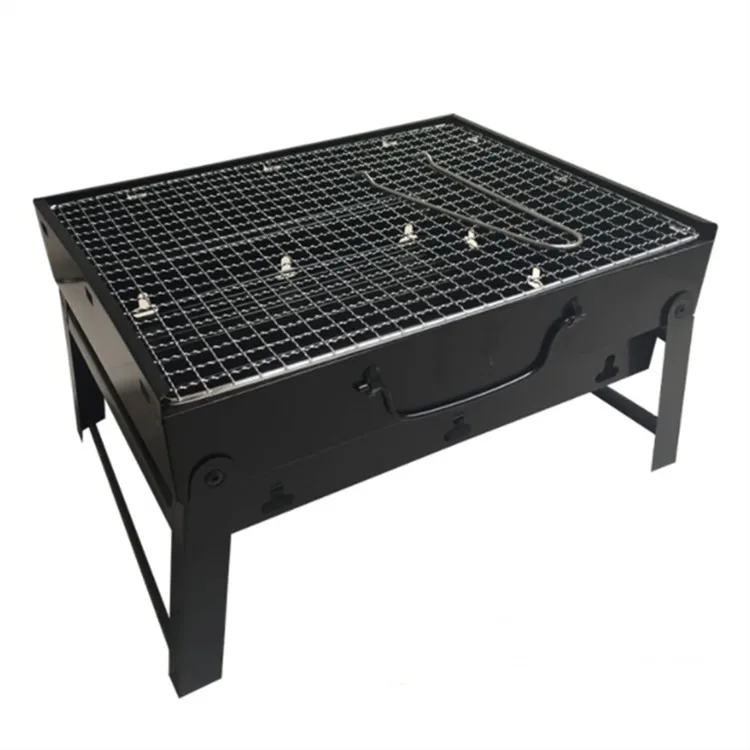 custom logo barbecue accessories Cold Rolled Steel Outdoor Camping Picnic Tool Barbecue Charcoal Grill Stove Foldable BBQ