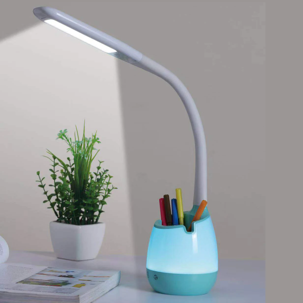 Прямая поставка с завода, высокое качество, перезаряжаемая Светодиодная настольная лампа, беспроводной стол с подставкой для телефона