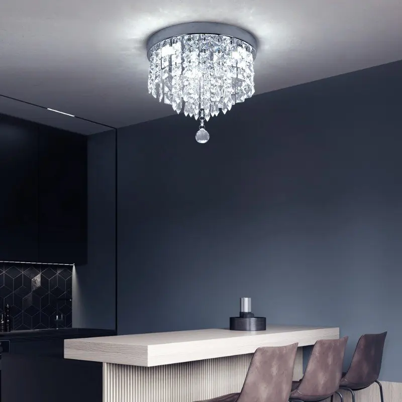 Classic Designer Room Decoration Circle Home Ceiling Luxury Crystal