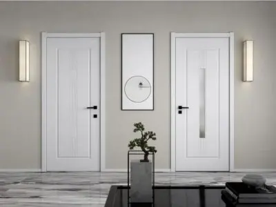 Modern design high-quality composite wood plastic door, waterproof PVC bathroom door
