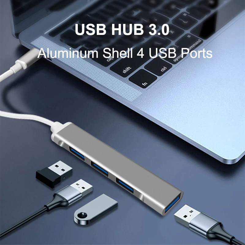 4Port USB 3.0 Hub USB Hub High Speed type c Splitter 5Gbps For PC Computer Accessories Multiport HUB 4 USB 3.0 2.0 Ports