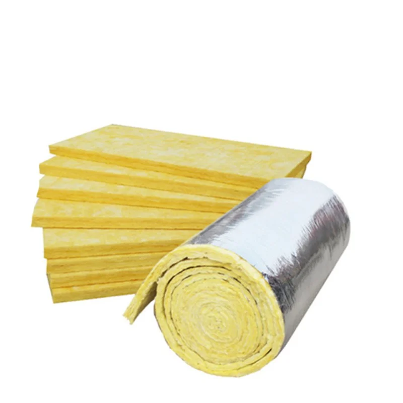 Fiberglass insulation blanket glasswool roll fiber glass wool with aluminium foil for Roofing Insulation