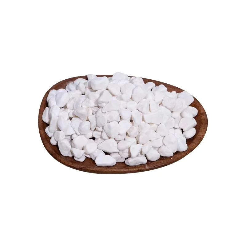Modern Courtyard Decoration White Pebbles Natural Snow White Gravels for Sale