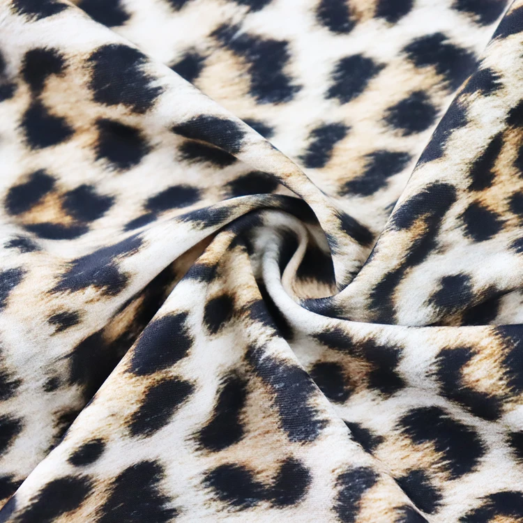 Made in China 40D nylon spandex jersey designer leopard  printed fabric