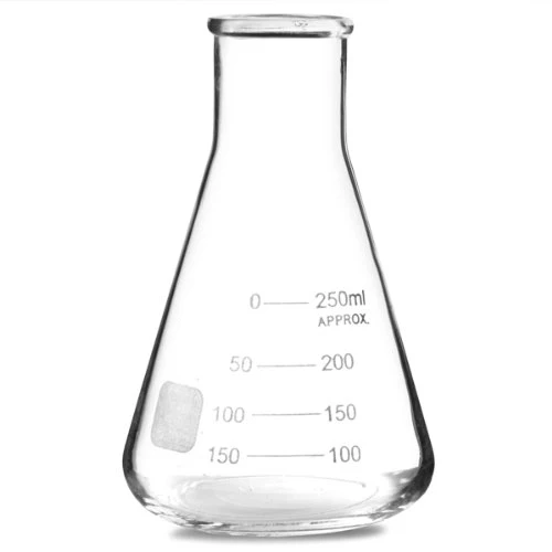 custom glass 250ml concial erlenmeyer flask