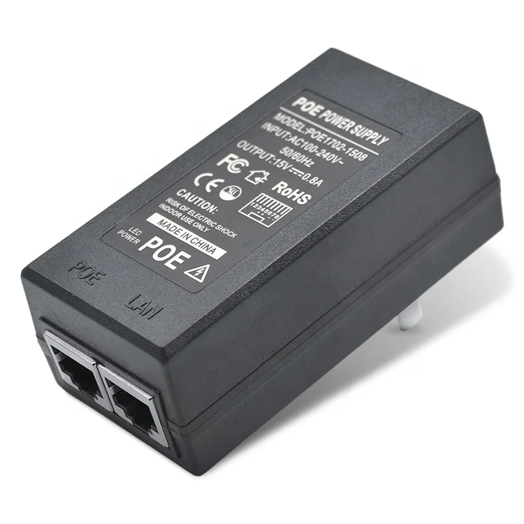 100-240V 50/60Hz Input 48V 05A POE Power Adapter For Switch Ethernet Ap Bridge Communication