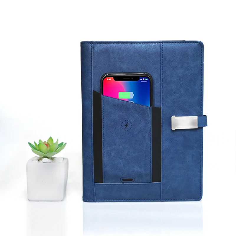 Lork New Year Corporate Gift Notebook  Powerbank with USB flash Drive Phone Pocket A5 Digital Planner Diary