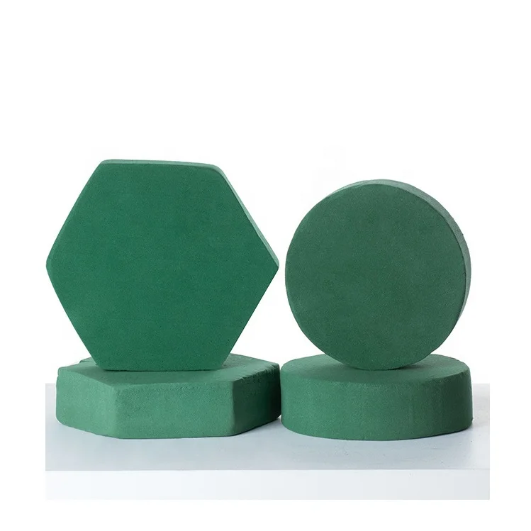 Wholesale custom high quality green round oasis wet floral foam for flower arrangement