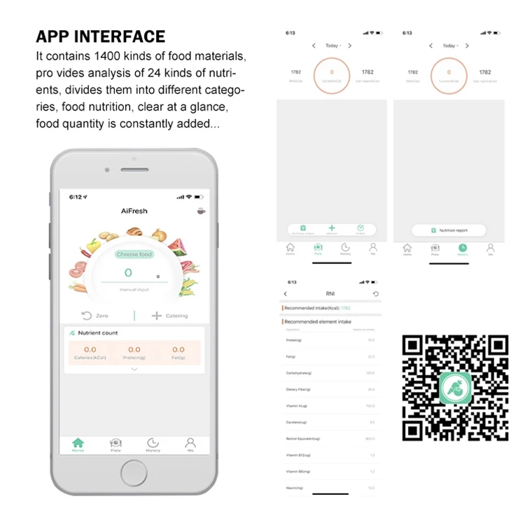 Canny Popular Wireless Design Iso Android Connected App Digital Smart Nutritional Kitchen Food Scale