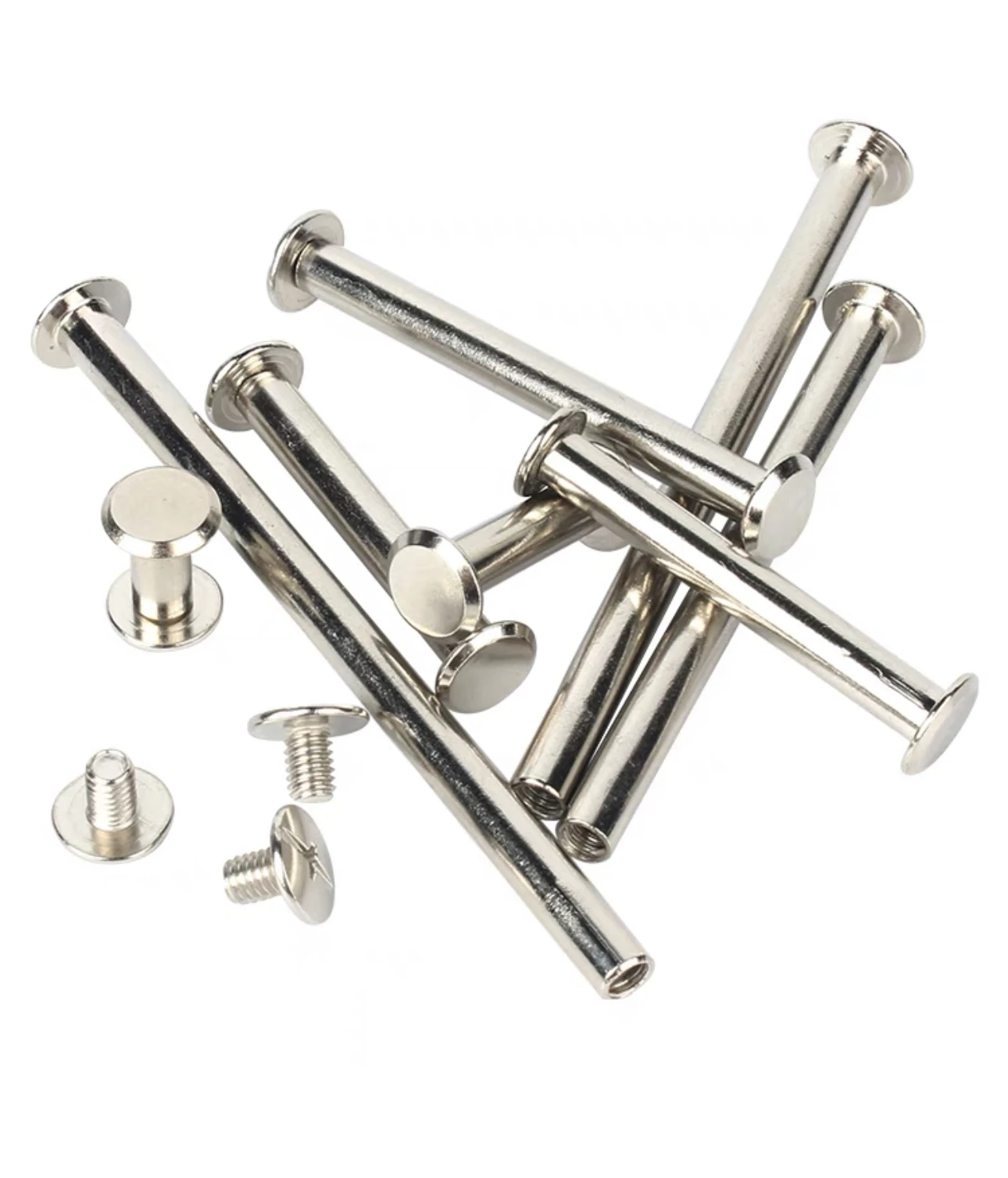 Steel M6 M8 Nickel Plated Male and Female Furniture Connecting Screws
