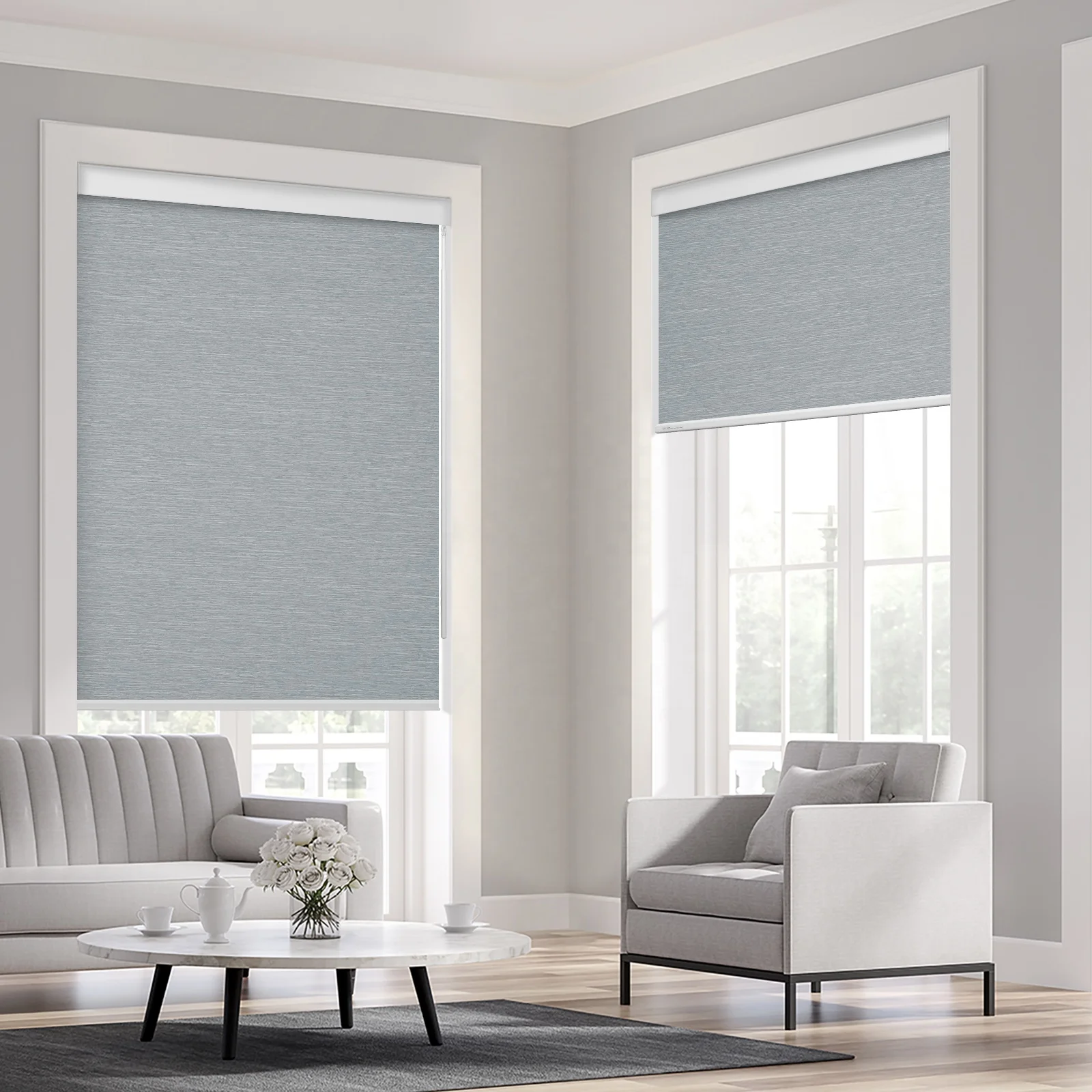 Sunfree Smart Window Roller Shutter Blinds App Remote Control Roller Shades Motor Roller Blind Screen For Windows