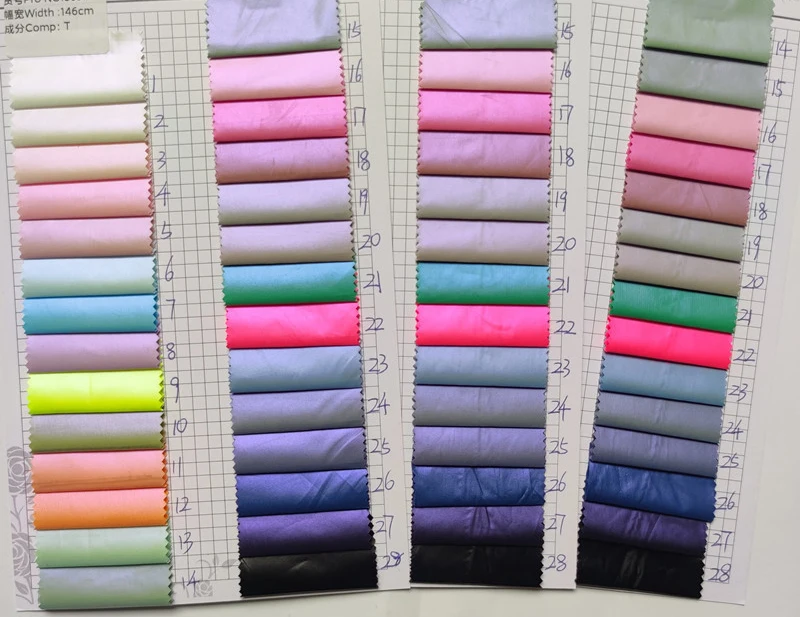 in stock LOW MOQ 50D polyester PONGEE taffeta PU film waterproof gold glossy Metallic fabric for jacket, bags cloth