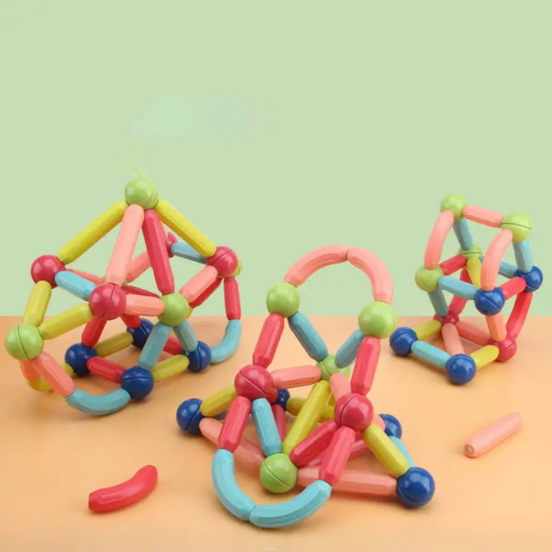 DIY Magnetic bar Building set Magnetic building blocks Magnetic ball and rod toys