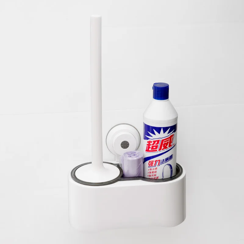 Bathroom cleaner  toilet brush plastic round cleaning brush with handle