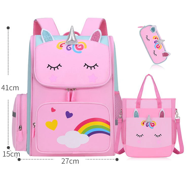 Luxury Trendy Kids Unicorn Schoolbag Bookbag Cartoon Animal Toddler Backpack RFID School Bags for 1-7 Ages Kids