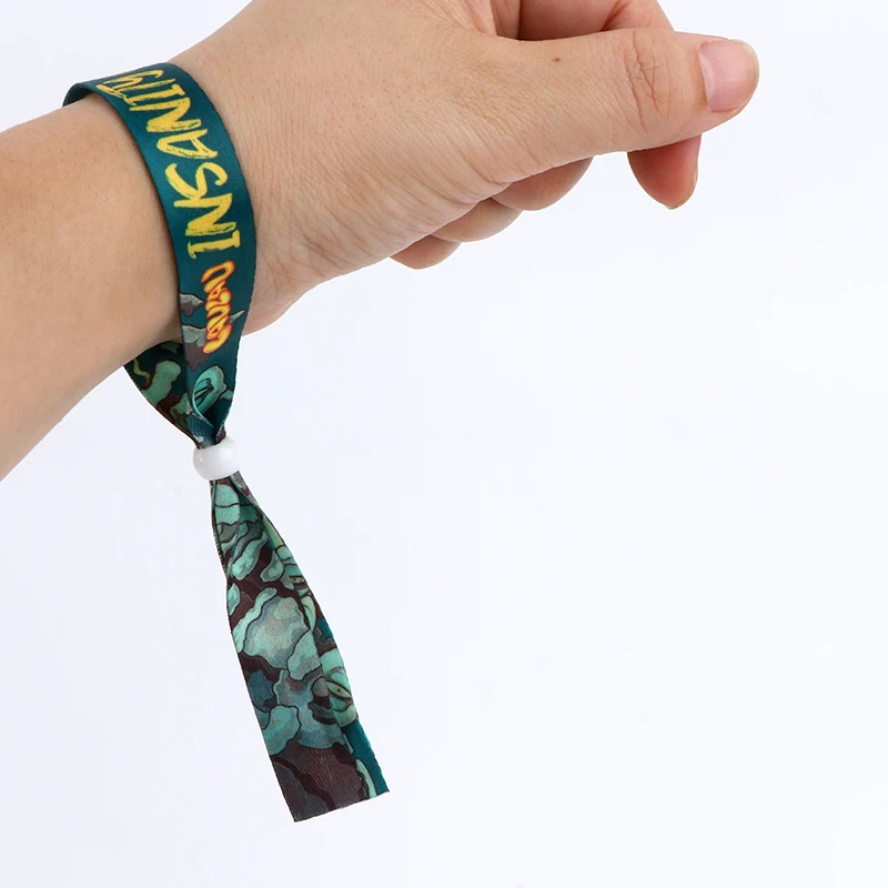 Custom Festival 2024 Colorful Wristbands Lock Slide Wristbands For Event Accessory Slide Lock for Party