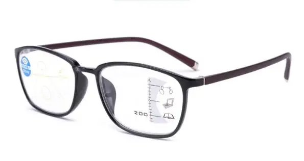 Wholesale progressive multi-focus reading intelligent automatic zoom TR90 glasses dual-use anti blue light presbyopia glasses