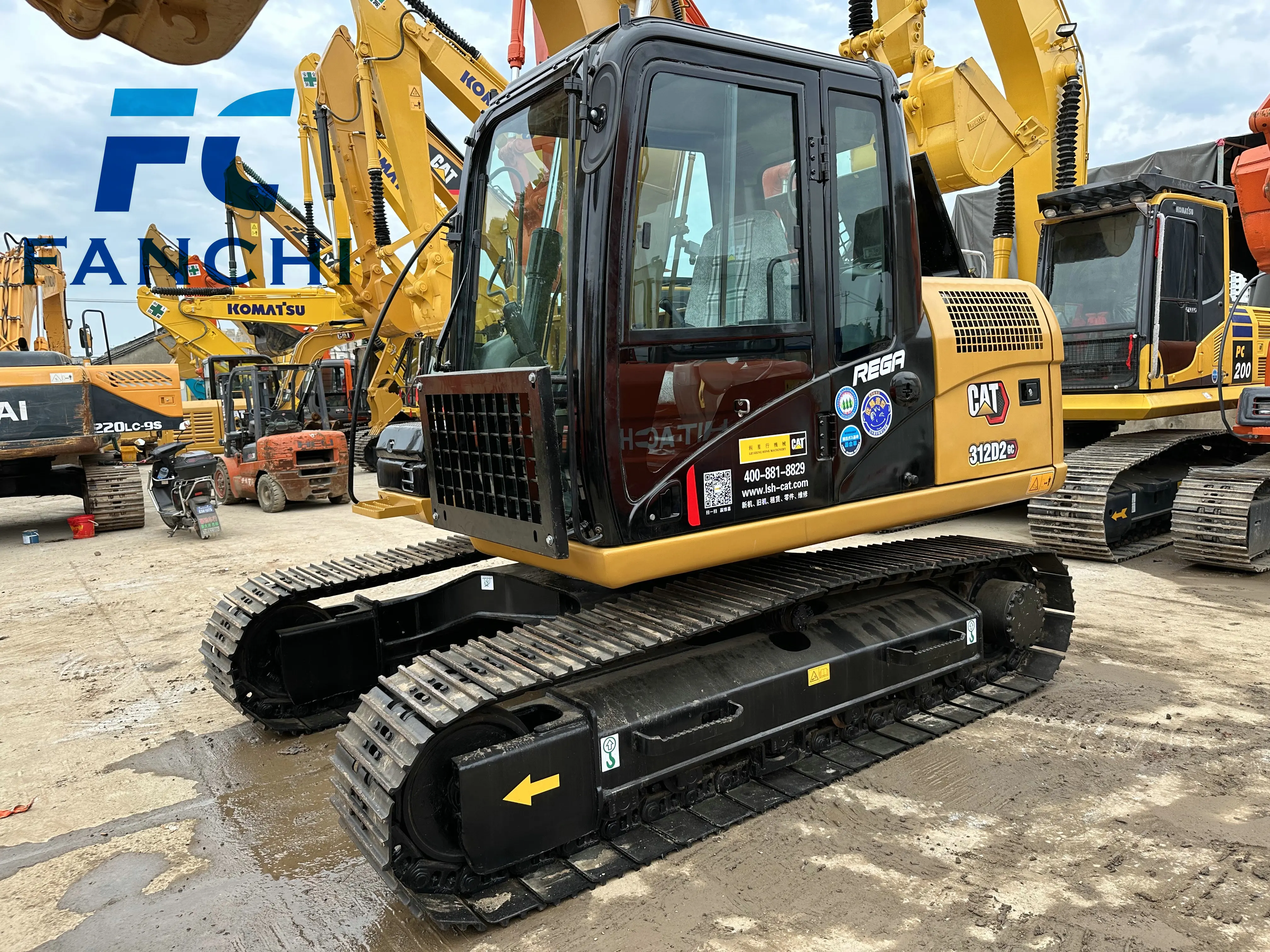 Оригинальный японский использованный CAT312D2GC высококачественный ухоженный гусеничный 12-тонный гидравлический экскаватор по низкой цене
