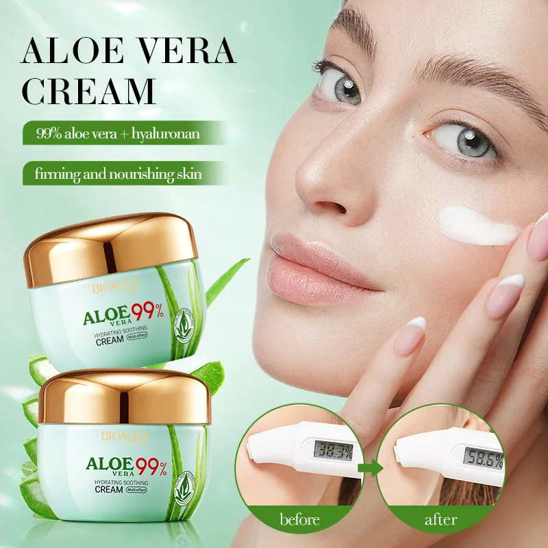 Hot selling aloe acne removing acne relieving moisturizing oil controlling and skin repairing face cream