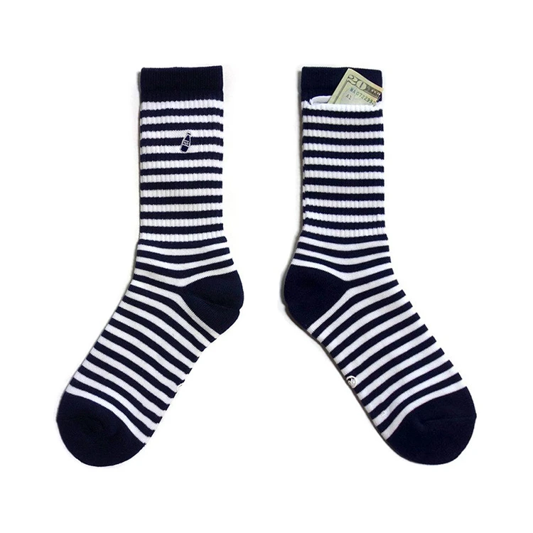 BY-N1078 mens socks customization socks popular socks with a pocket for phone