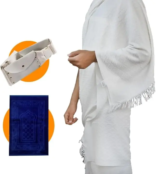 Китайский завод 110*210 см 100% хлопок Ihram из чистого хлопка высококачественный для хаджа и умры полотенце путешествий