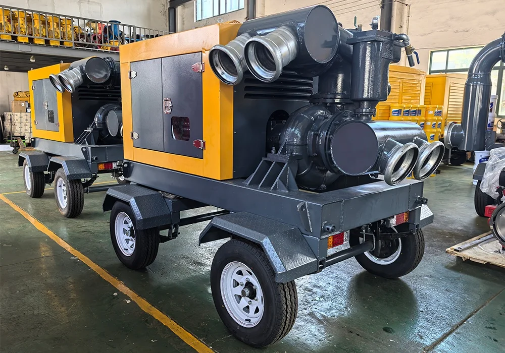 Centrifugal intelligent control diesel engine drives high vacuum cast iron water pump