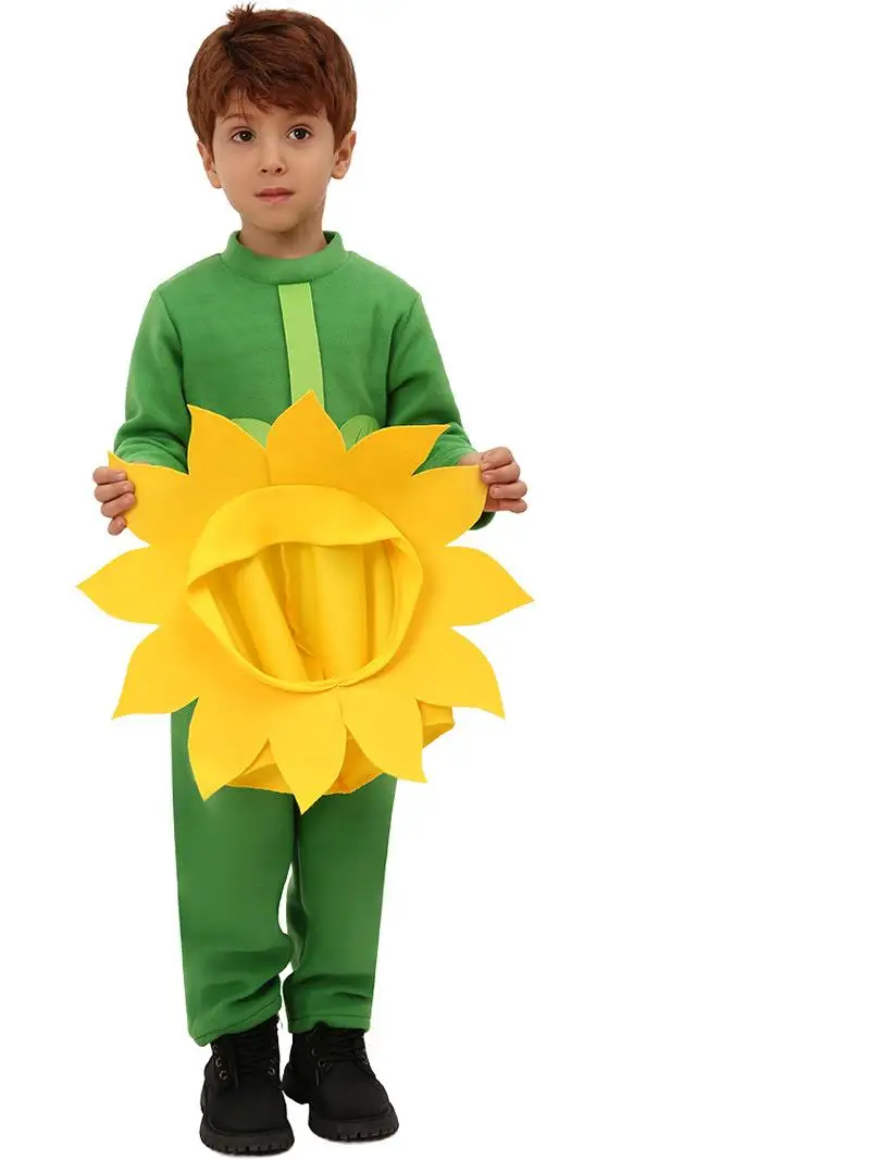 Funny Clothes Sunflower Costume Kids With Sunflower Hat Performance Cosplay Flowers Party Costumes