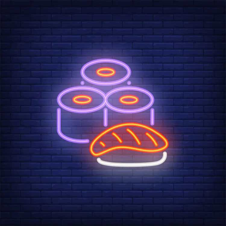 Custom LED Neon Restaurant Building Indoor Outdoor Acrylic Colorful Neon Light Sign