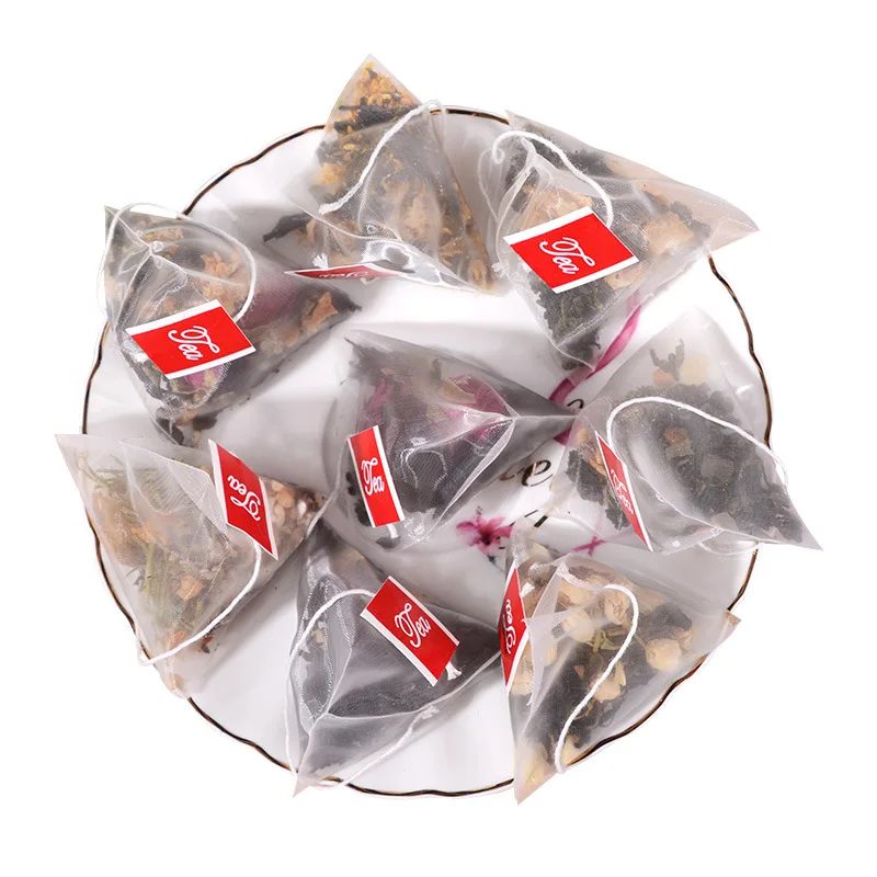 Minglinyuan vip customers OEM private servicee triangle tea bag loose tea lesf Bag Flower Tea