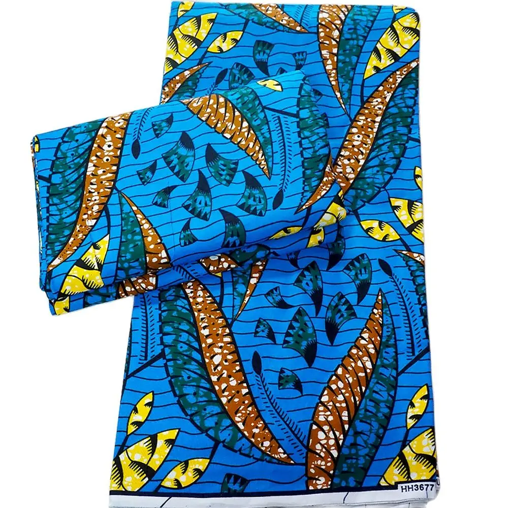 Hot Sale Fashion Soft Batik 100% Cotton Guaranteed Veritable African Real Wax Fabric Ankara Wax Prints Fabric For Party Dress