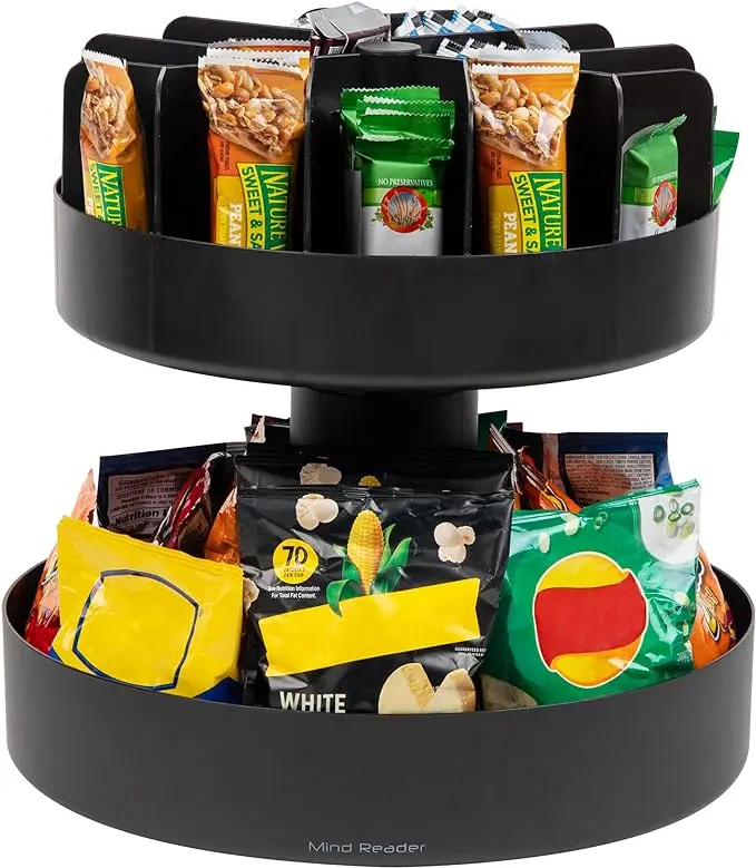 rotating serving tray rotating snack tray bathroom and kitchen counter organizer Suitable for kitchen, bathroom clutter tidying