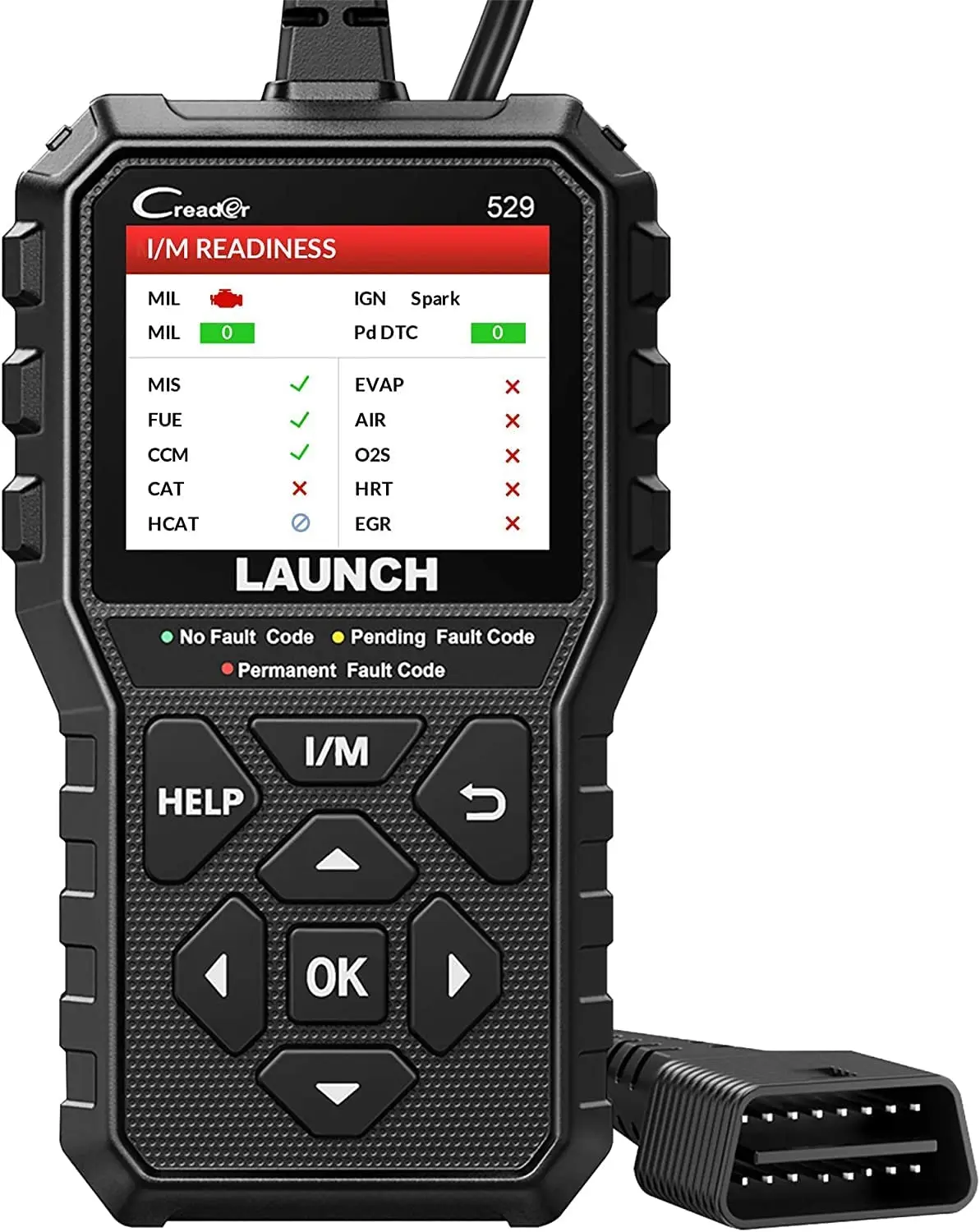 Сканер LAUNCH Creader 2023 CR529 OBD2, автомобильный диагностический инструмент, считыватель кодов OBDII, считыватель кодов неисправностей, считывание кодов OBD, 529