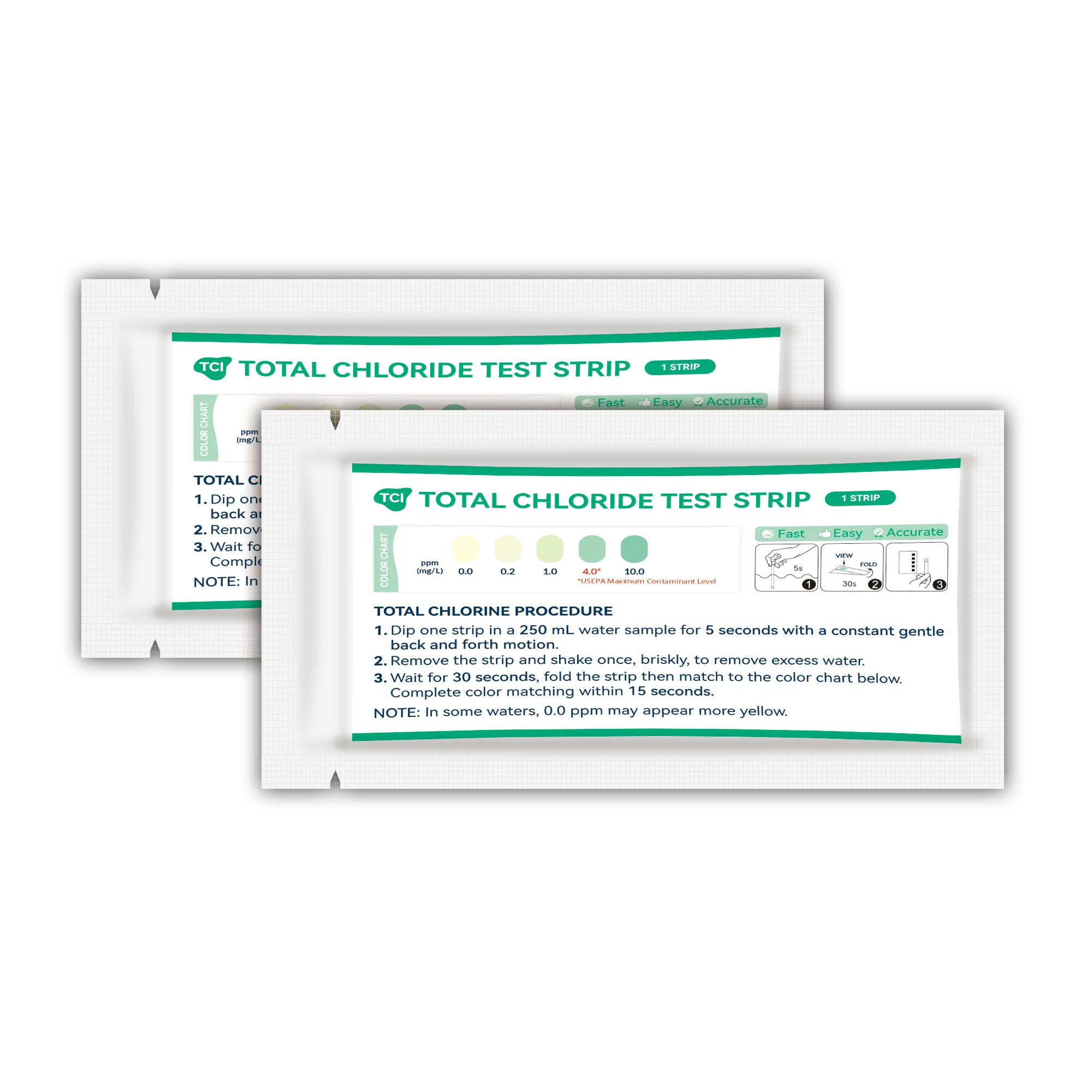 New  Water Quality Testing Paper Water quality Total Chlorine testing strips