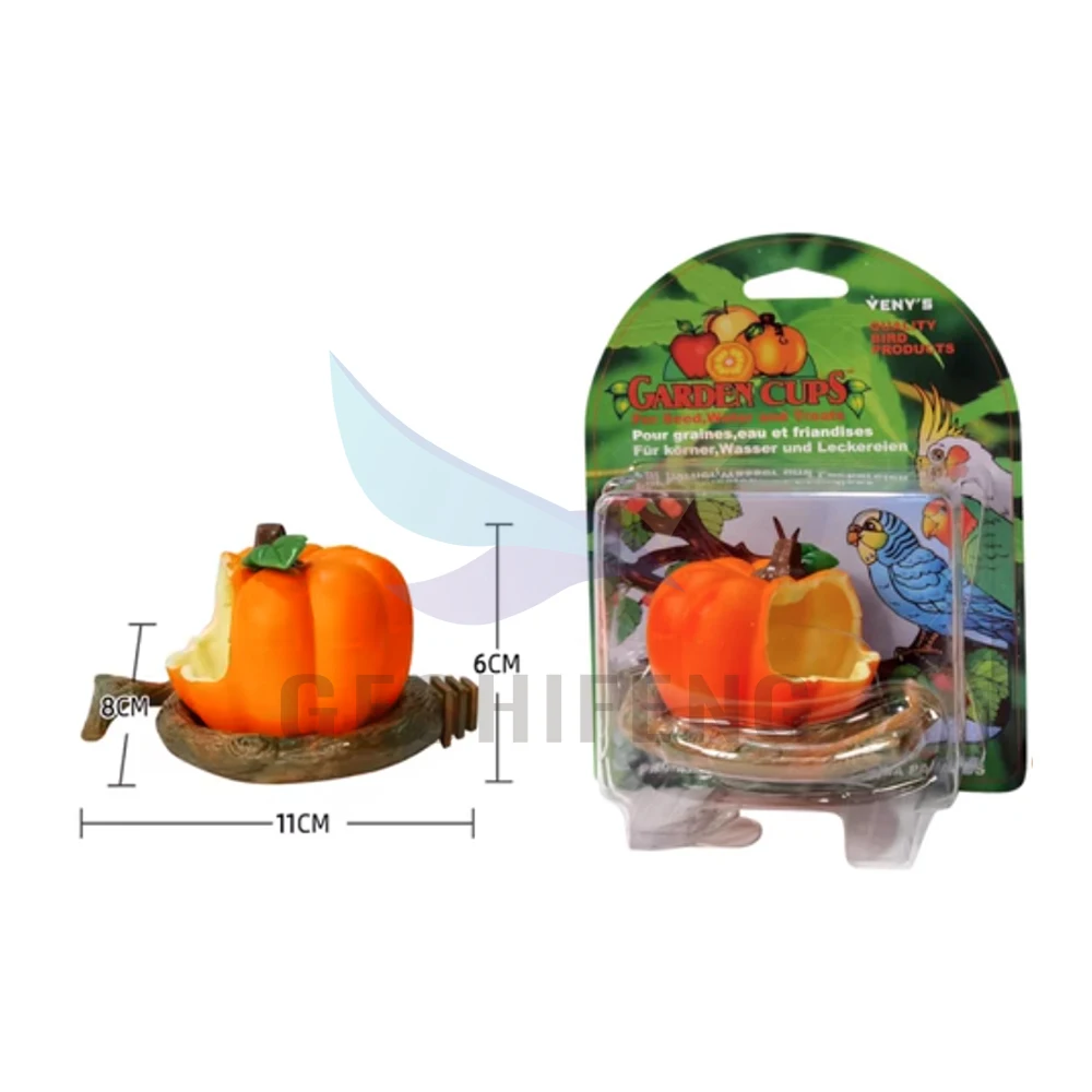 GSF G-2343 Bird Feeder Bird Recycled Fruit Vegetable Shape For Feeding Parrot Canary Pigeon Finch Toxic-Free Resin Bird Feeder