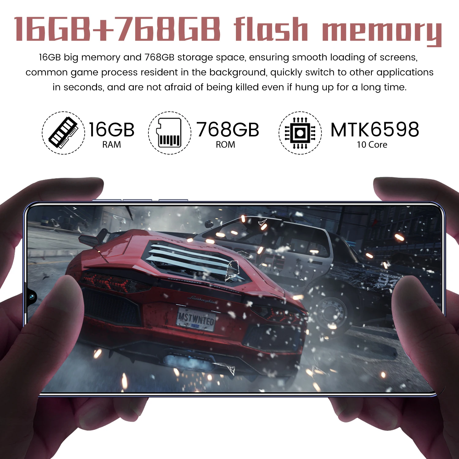 Мобильный телефон P50pro HD экран 7 1 дюйма три карты режима ожидания высококлассный аппарат «все в одном» с распознаванием лица 3 5d Arc