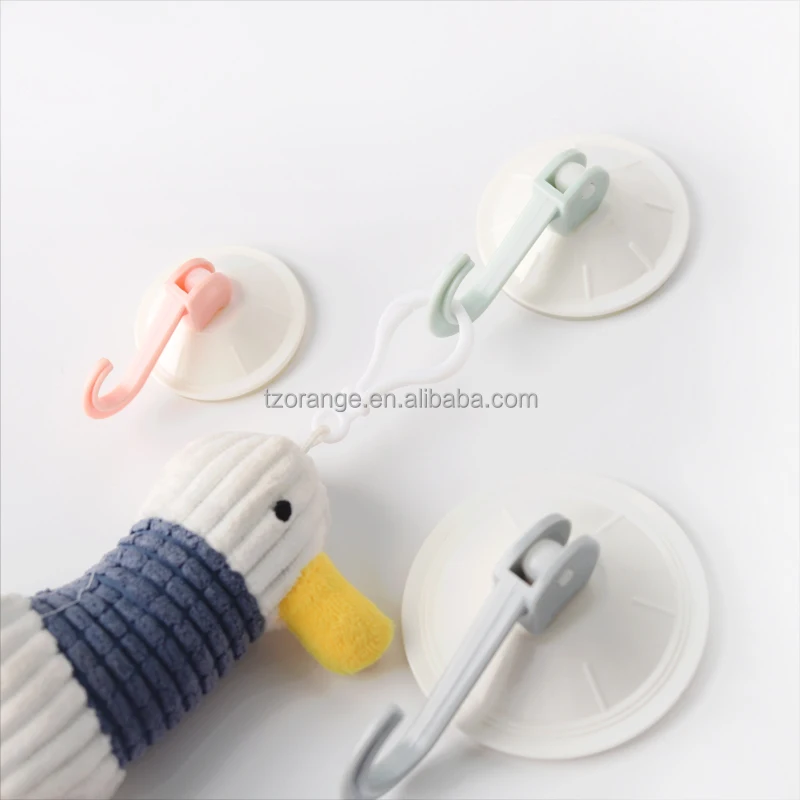Vacuum suction cup bathroom strong punch free scratch free bathroom glass minimalist suction cup hook