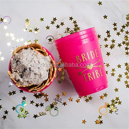 12oz Pink Plastic Cup-Frosted