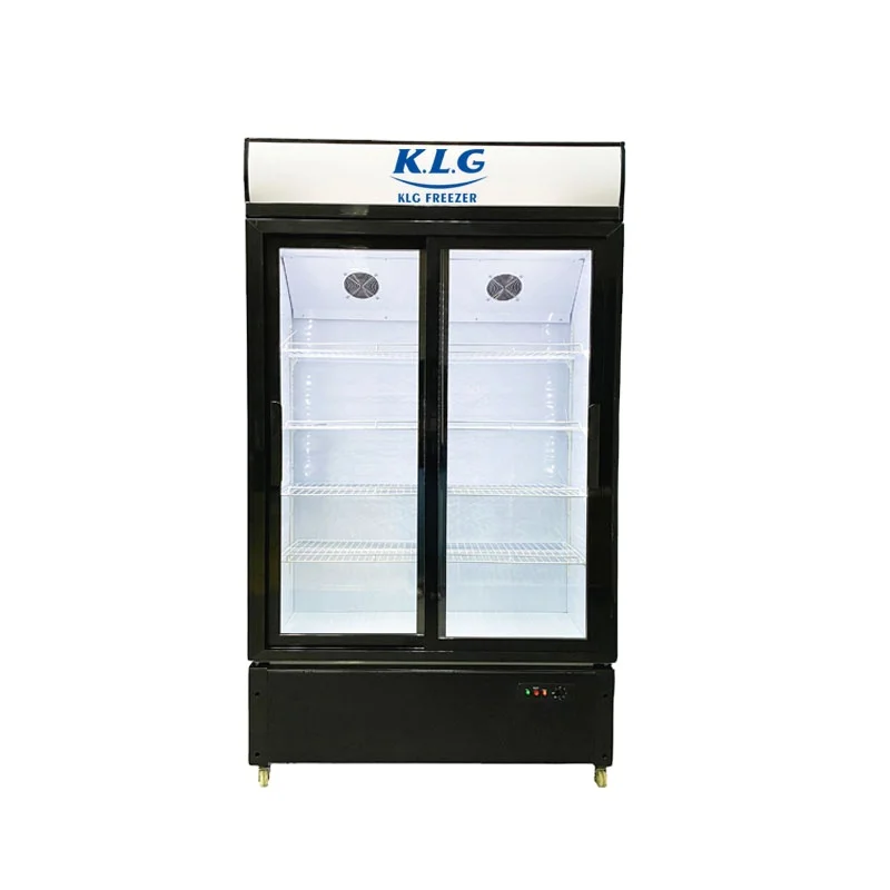 LC/S-1100HK двойные распашные двери Вертикальная Коммерческая витрина для напитков стеклянной супермаркета