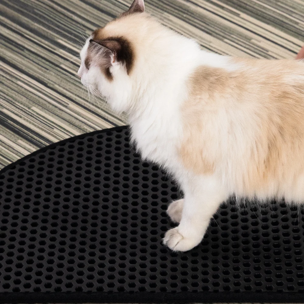 Custom Detachable Easy Cleaning Folding Sand Trapping Tray Toilet Pad EVA Waterproof Pet Cat Litter Box Mat