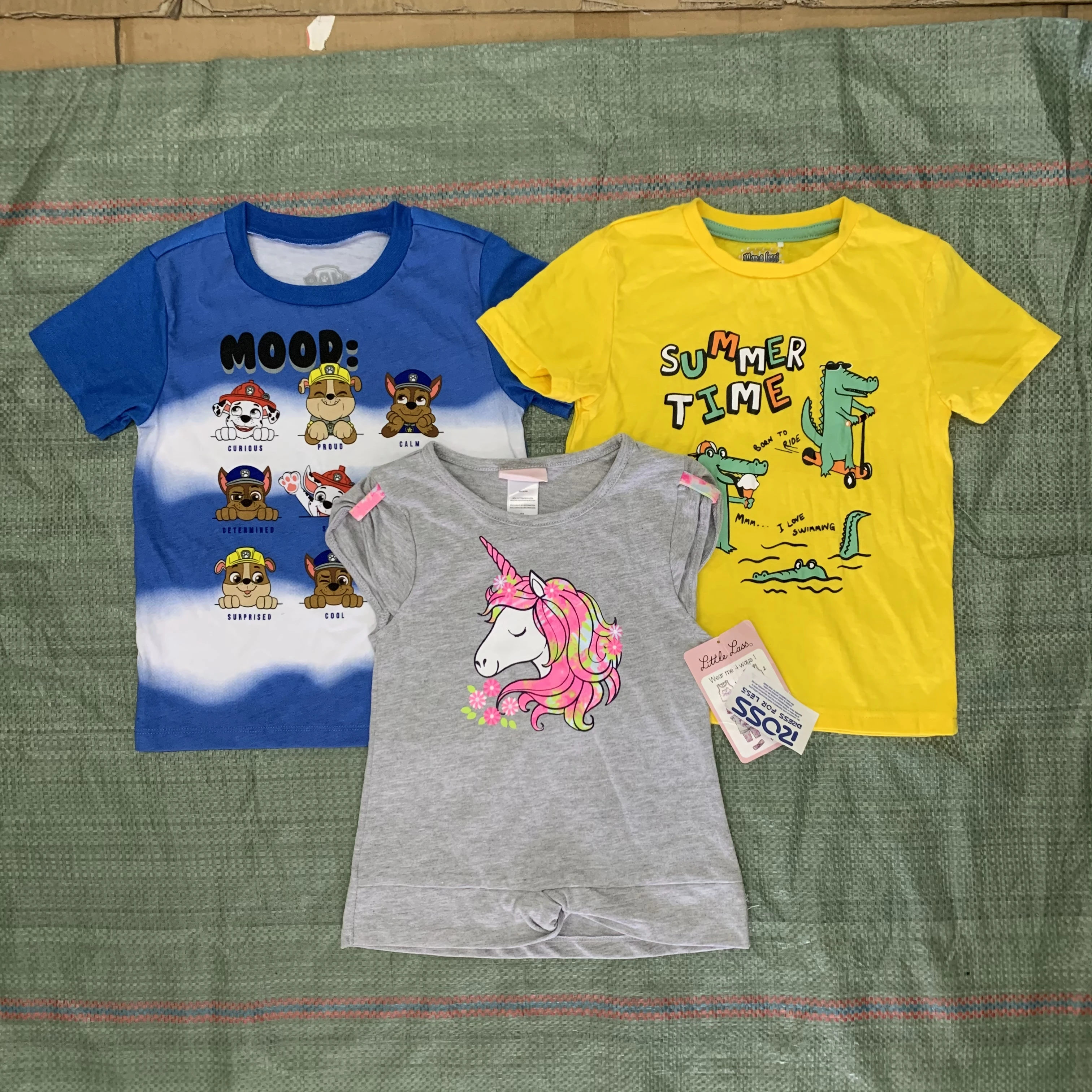 Wholesale Apparel stock from Bangladesh Branded Overruns Cotton Baby Clothes T-shirts cotton T-shirts for children